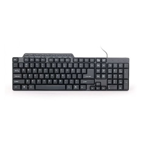 Gembird | KB-UM-104 Compact multimedia keyboard | Multimedia | Wired | US | Black | USB | 420 g
